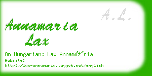 annamaria lax business card